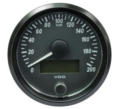 VDO SingleViu Speedometer 200 Km-h
